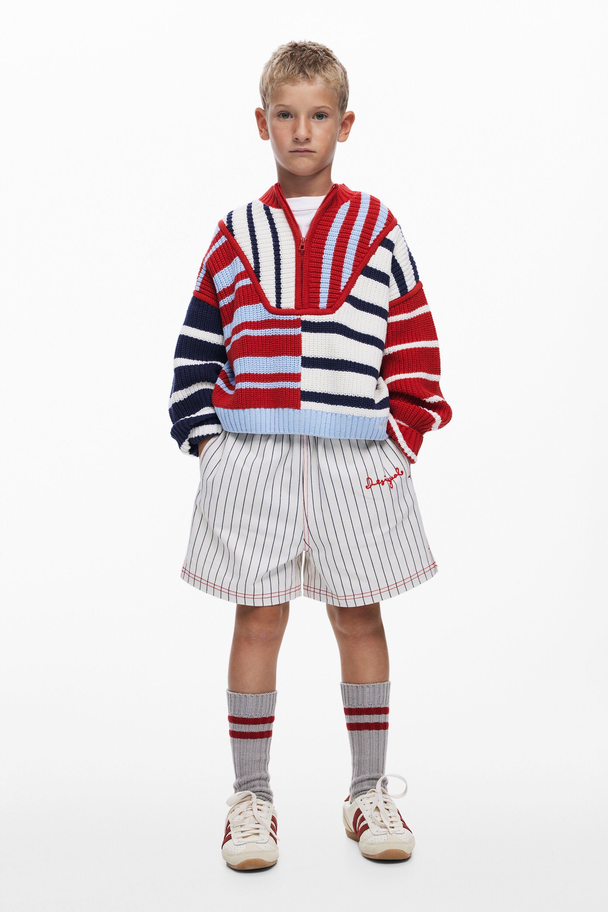 Striped sweater zipper by DESIGUAL