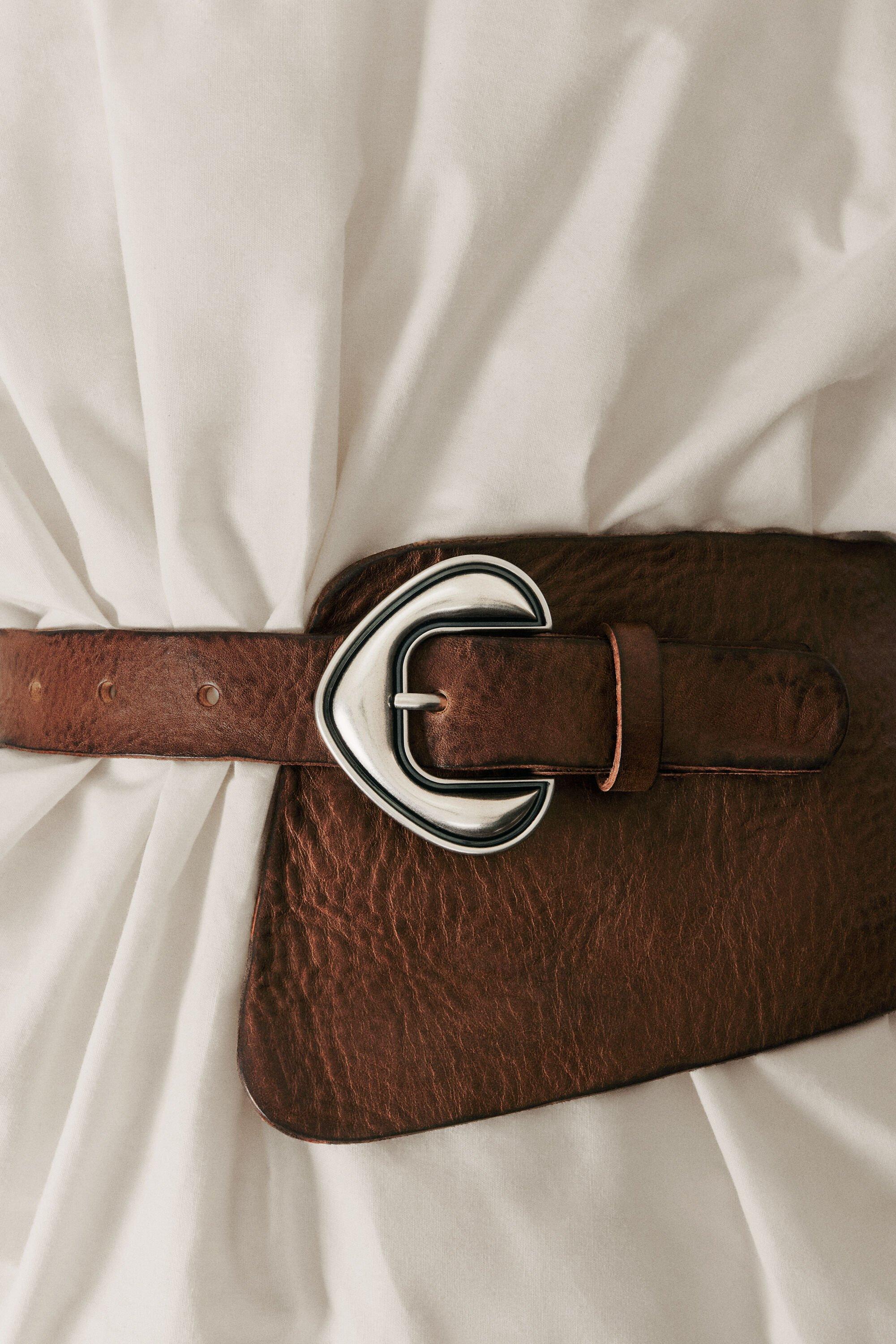 Studio leather sash belt by DESIGUAL