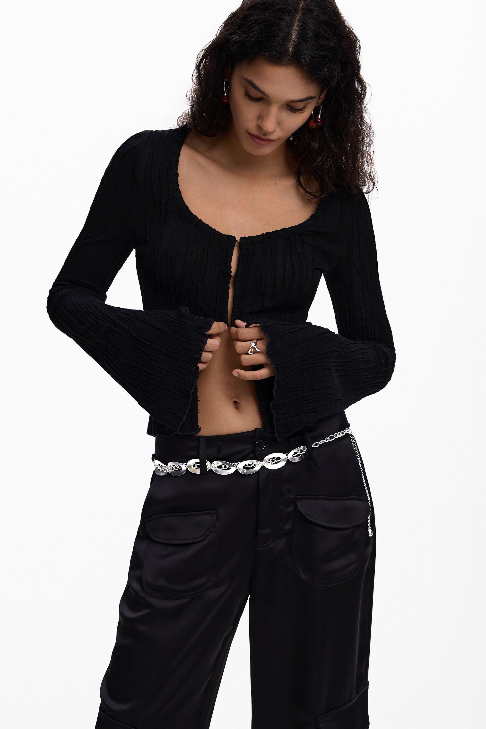 T-shirt With Snap Fasteners And Tie by DESIGUAL