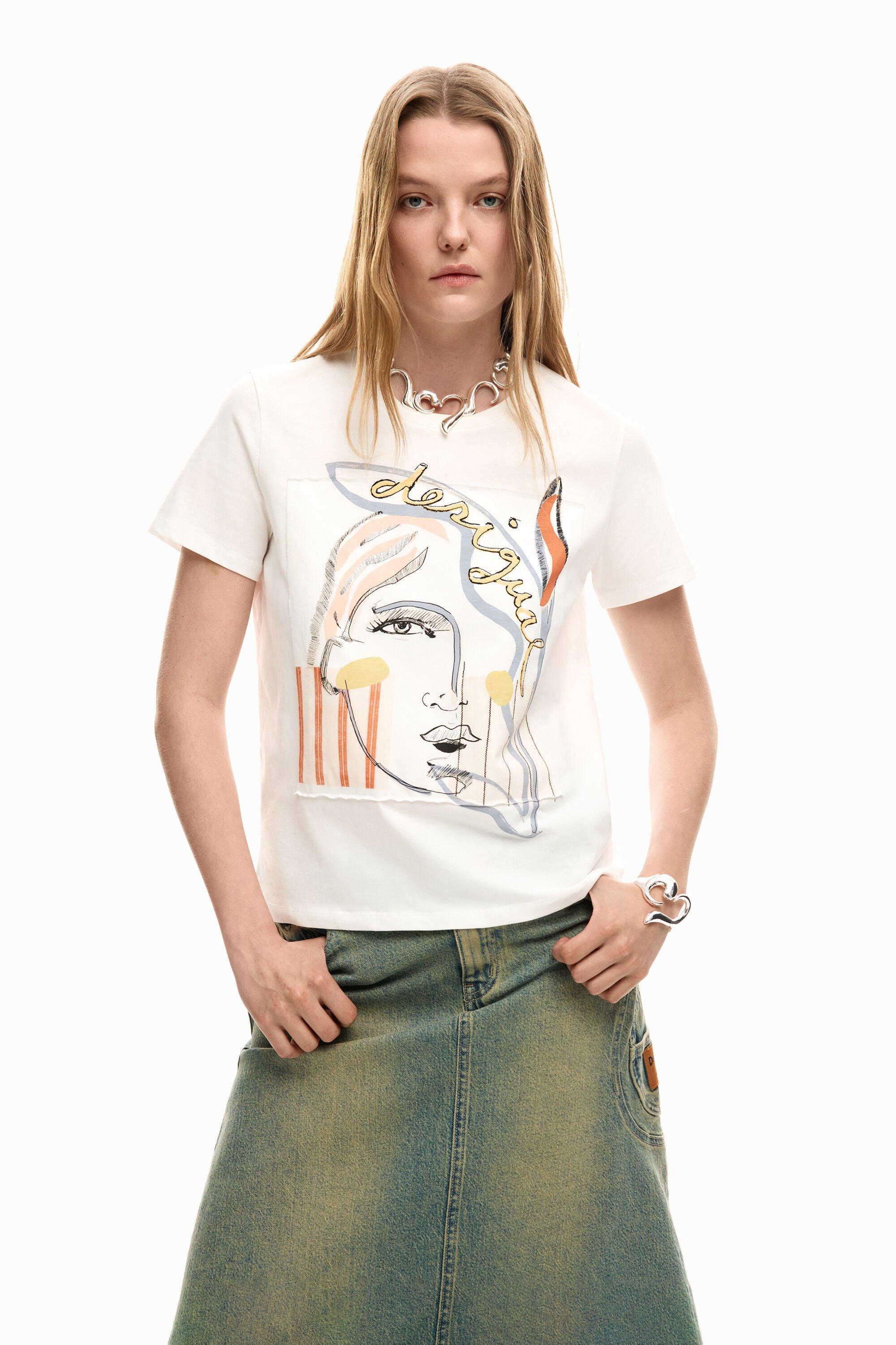 T-shirt logo face by DESIGUAL