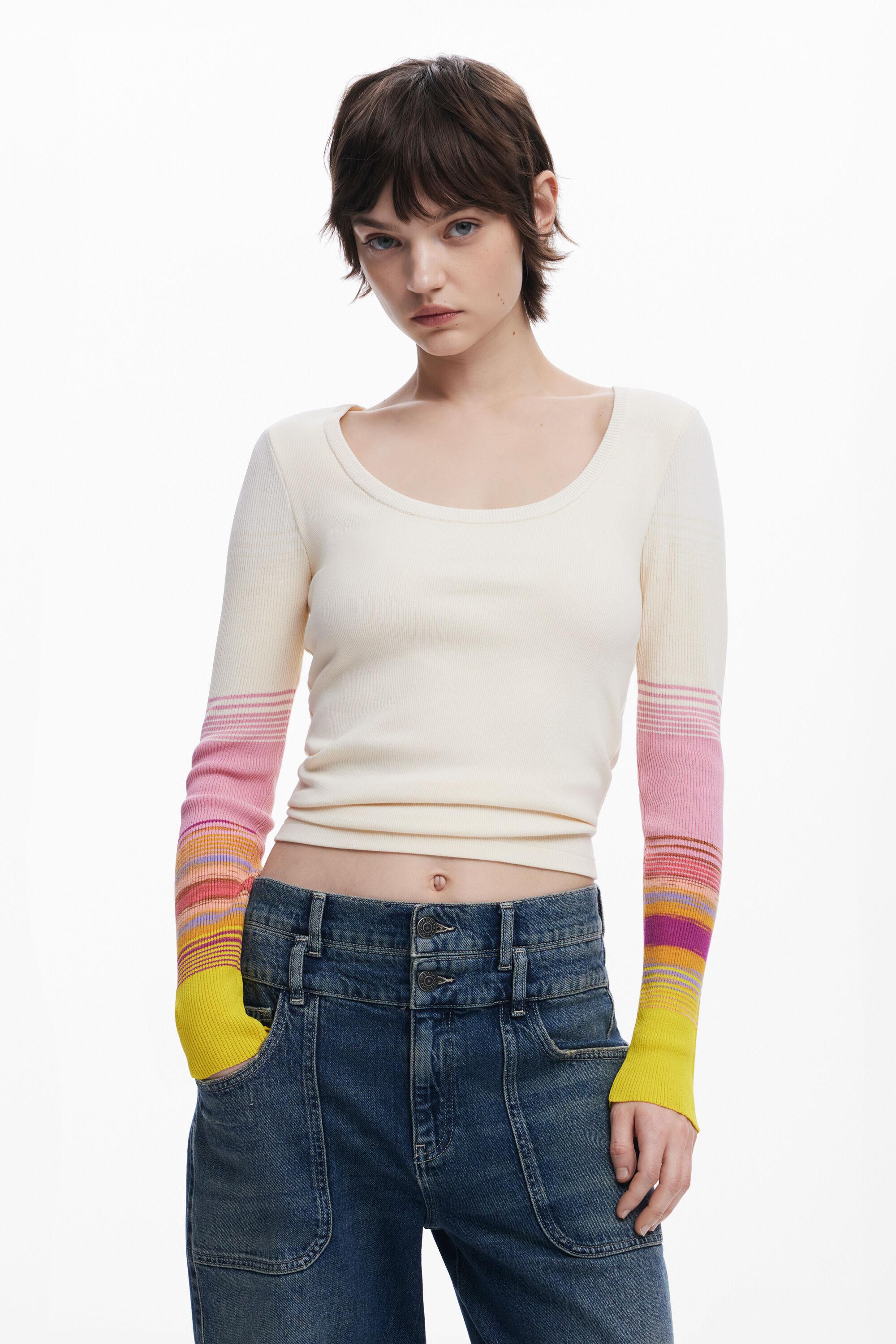 T-shirt with printed sleeves by DESIGUAL