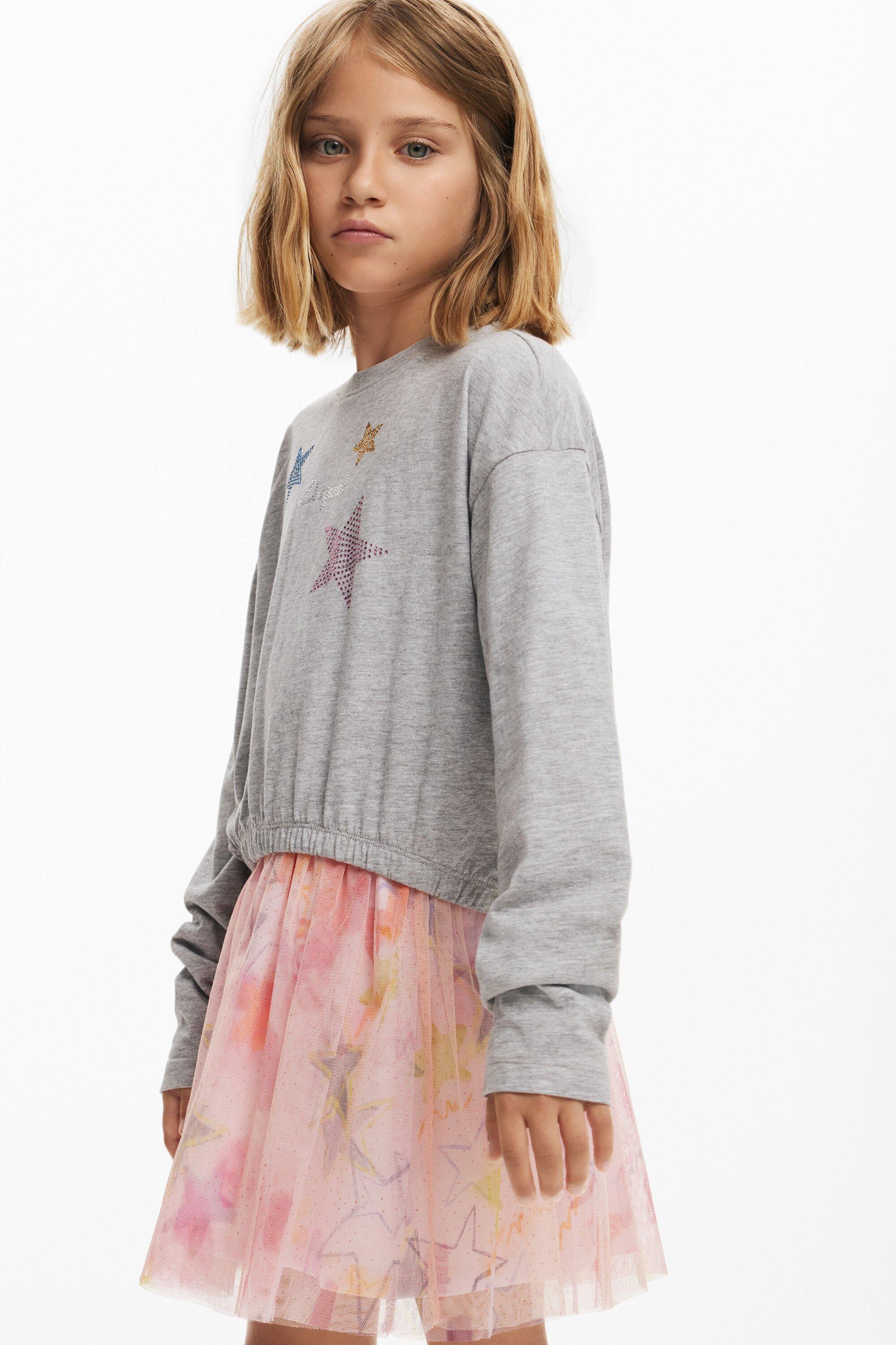 T-shirt with star rhinestones by DESIGUAL
