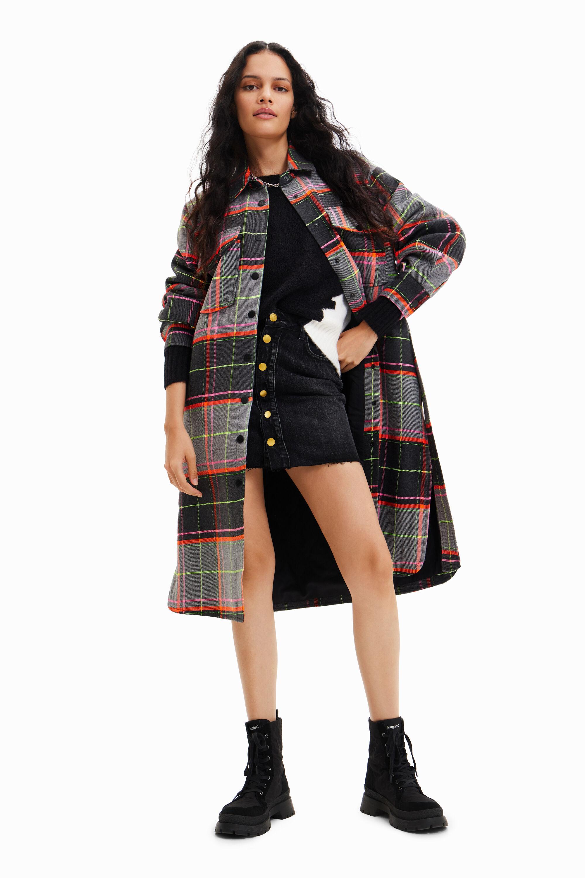 Tartan overshirt coat by DESIGUAL