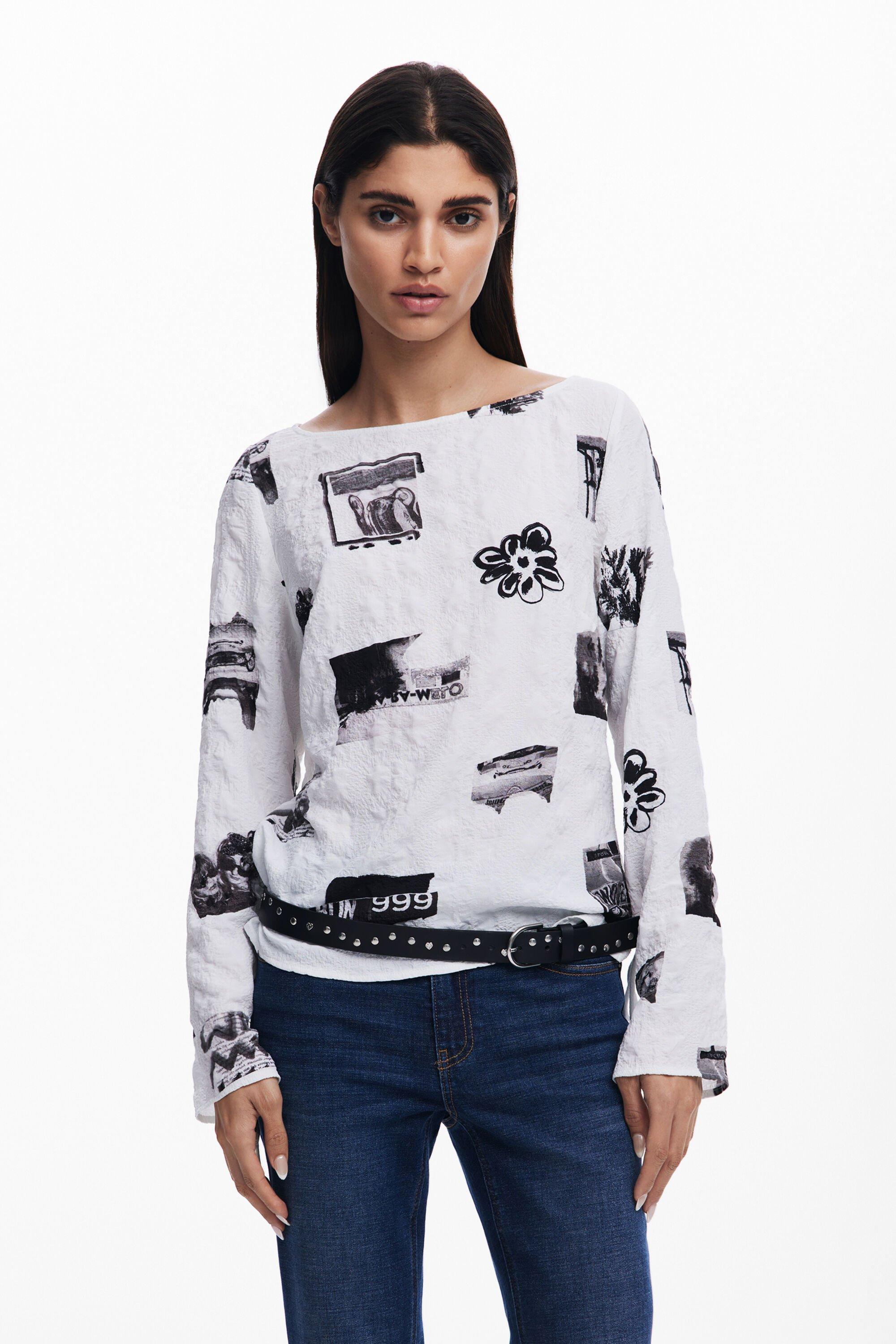 Textured blouse with bows by DESIGUAL