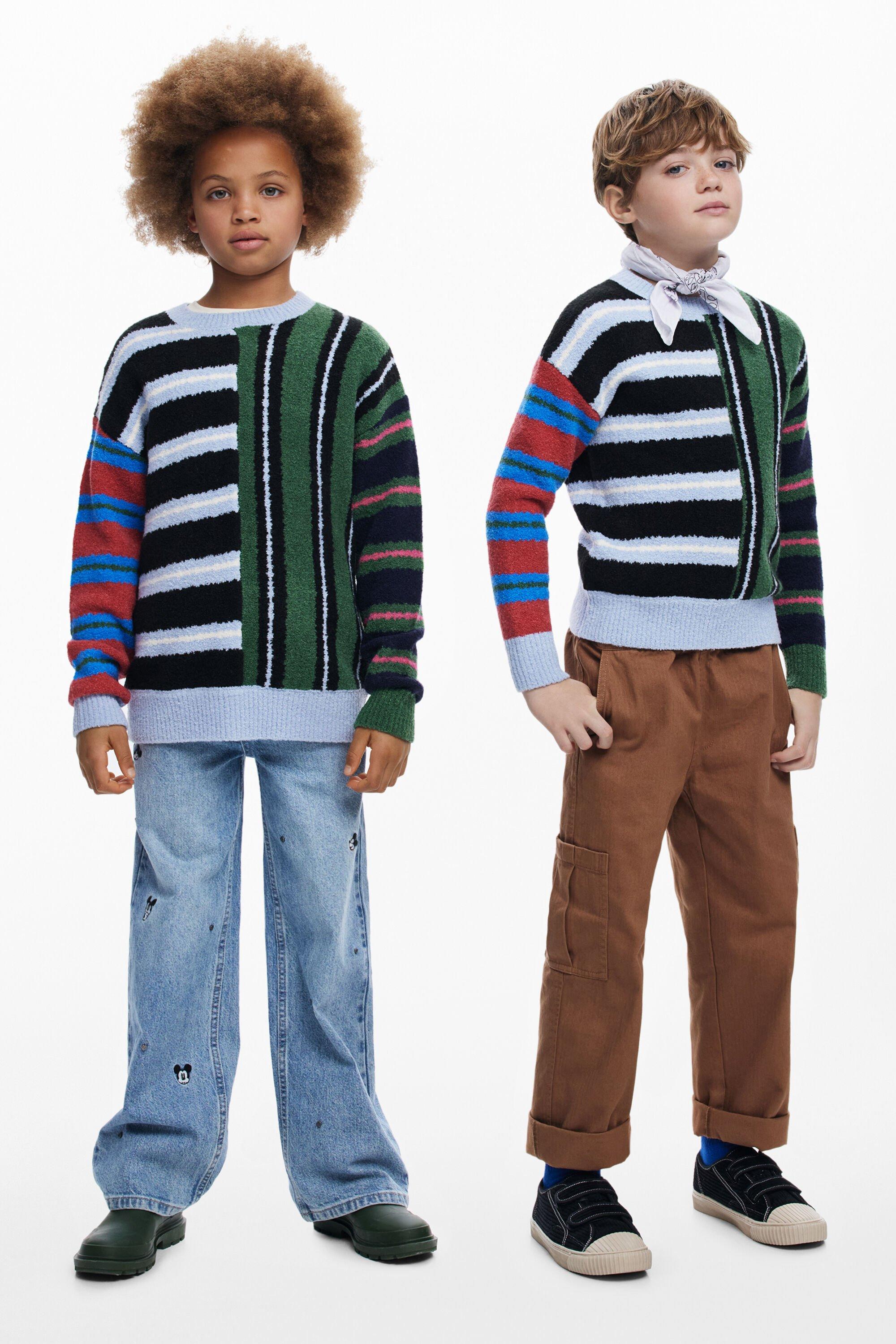 Textured striped sweater by DESIGUAL