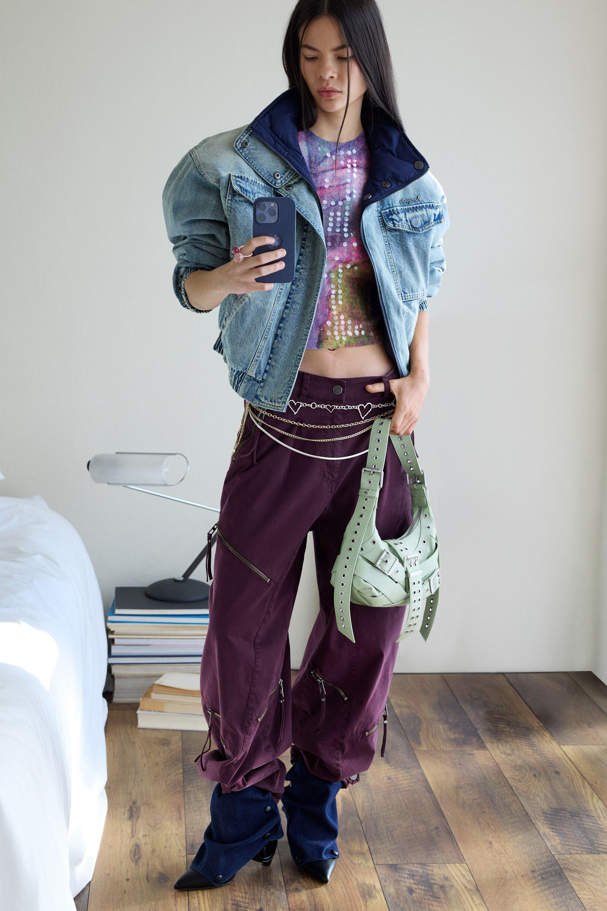 Tie-dye trousers with zippers by DESIGUAL