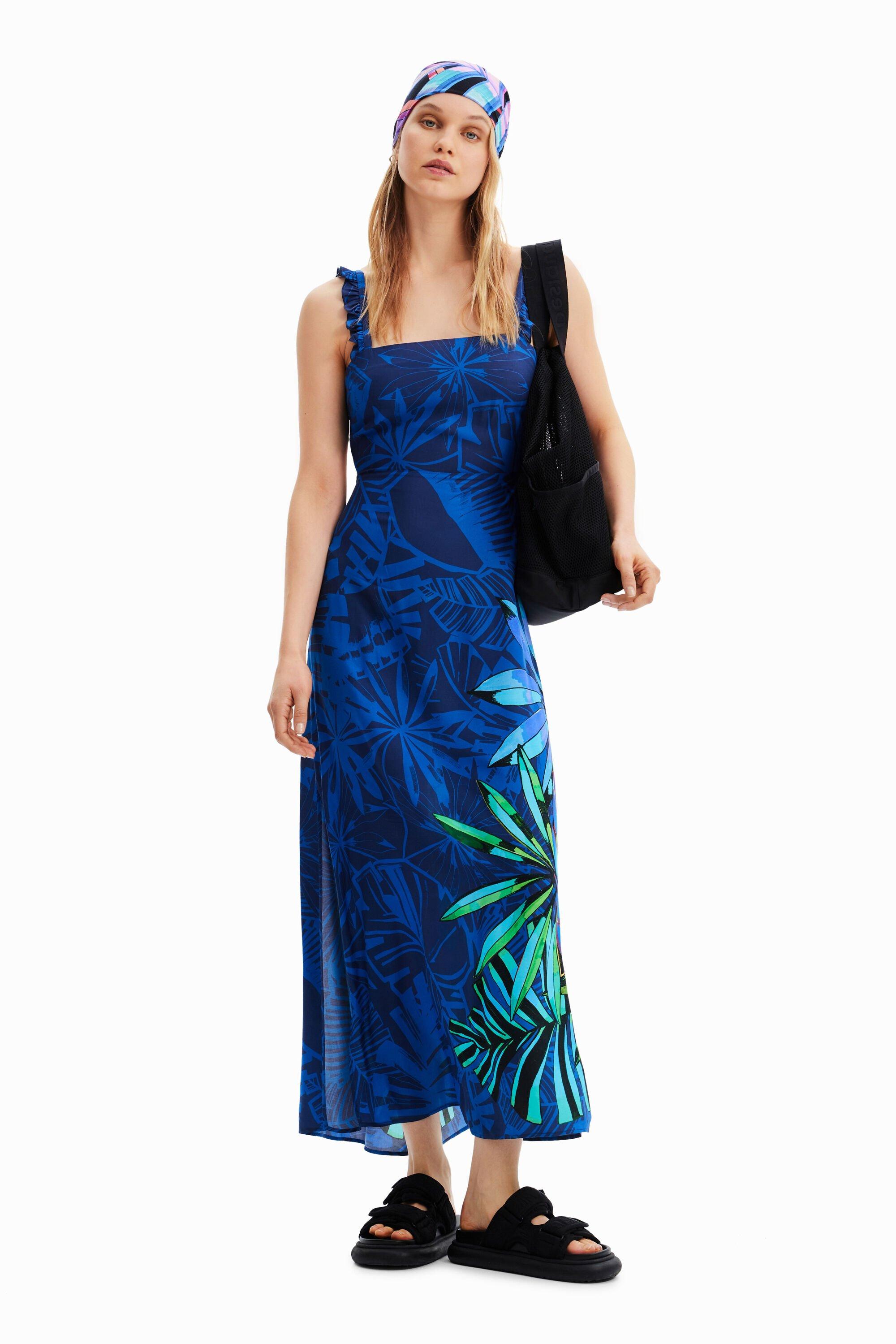 Tropical ruffle midi dress by DESIGUAL