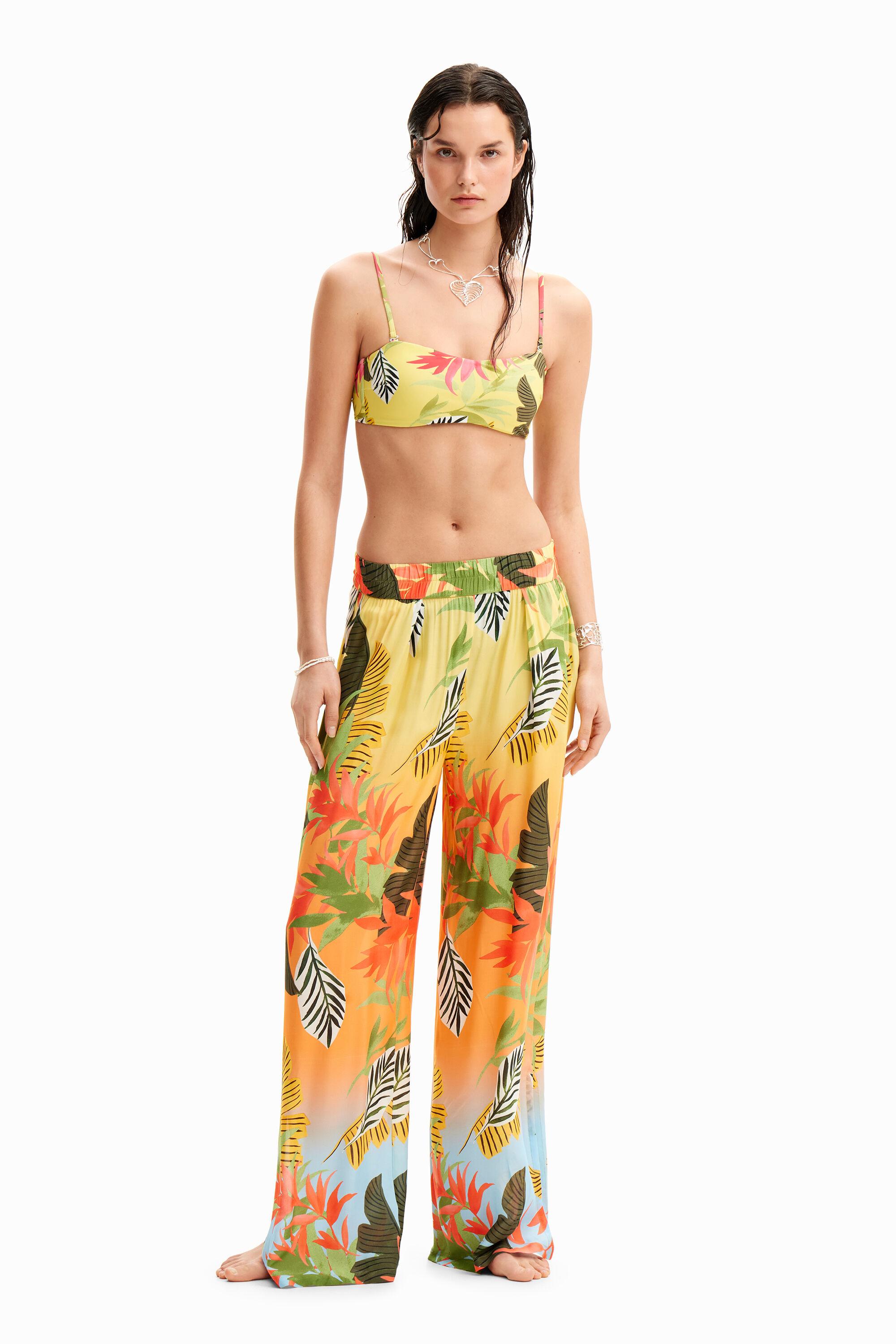 Tropical wide-leg trousers by DESIGUAL