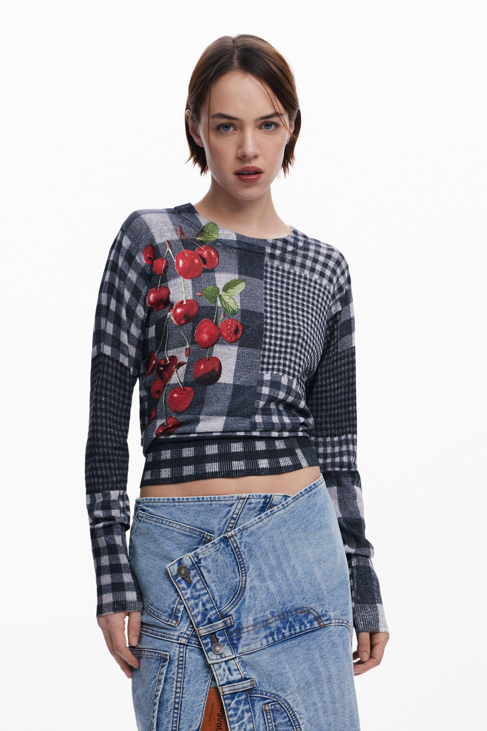Vichy fruit sweater by DESIGUAL