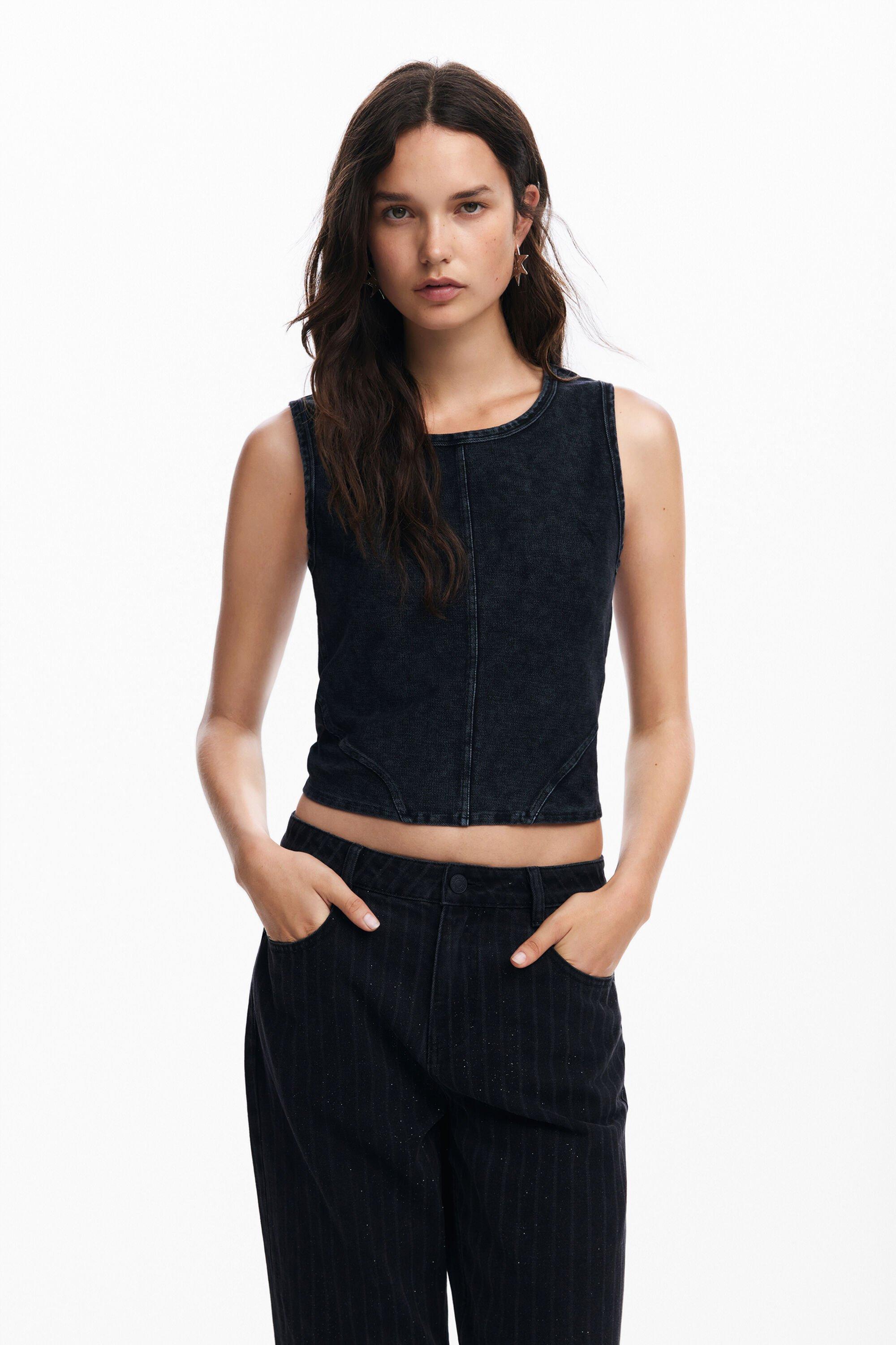 Washed effect knit T-shirt by DESIGUAL