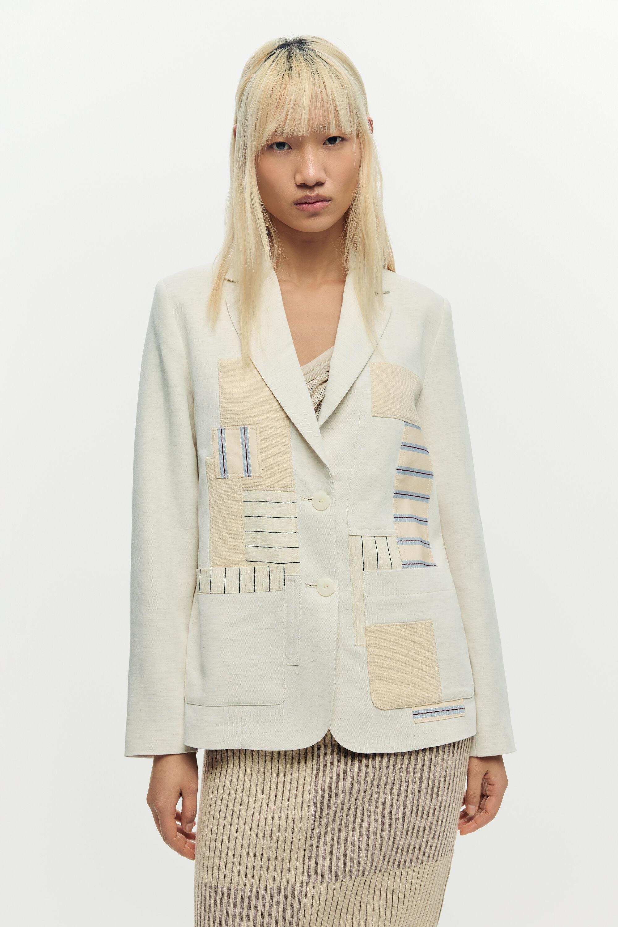 White patchwork blazer by DESIGUAL
