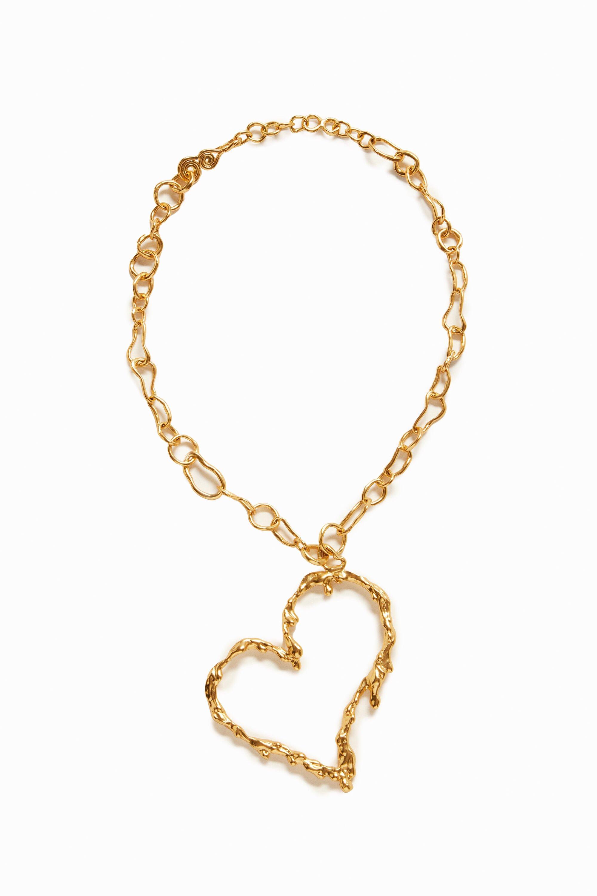 Zalio gold plated heart necklace by DESIGUAL