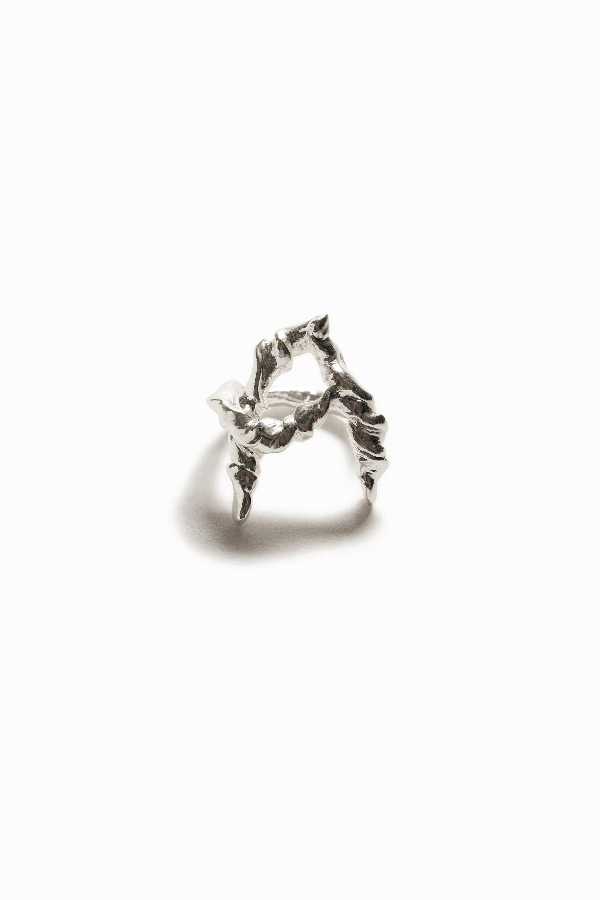 Zalio silver plated letter A ring by DESIGUAL