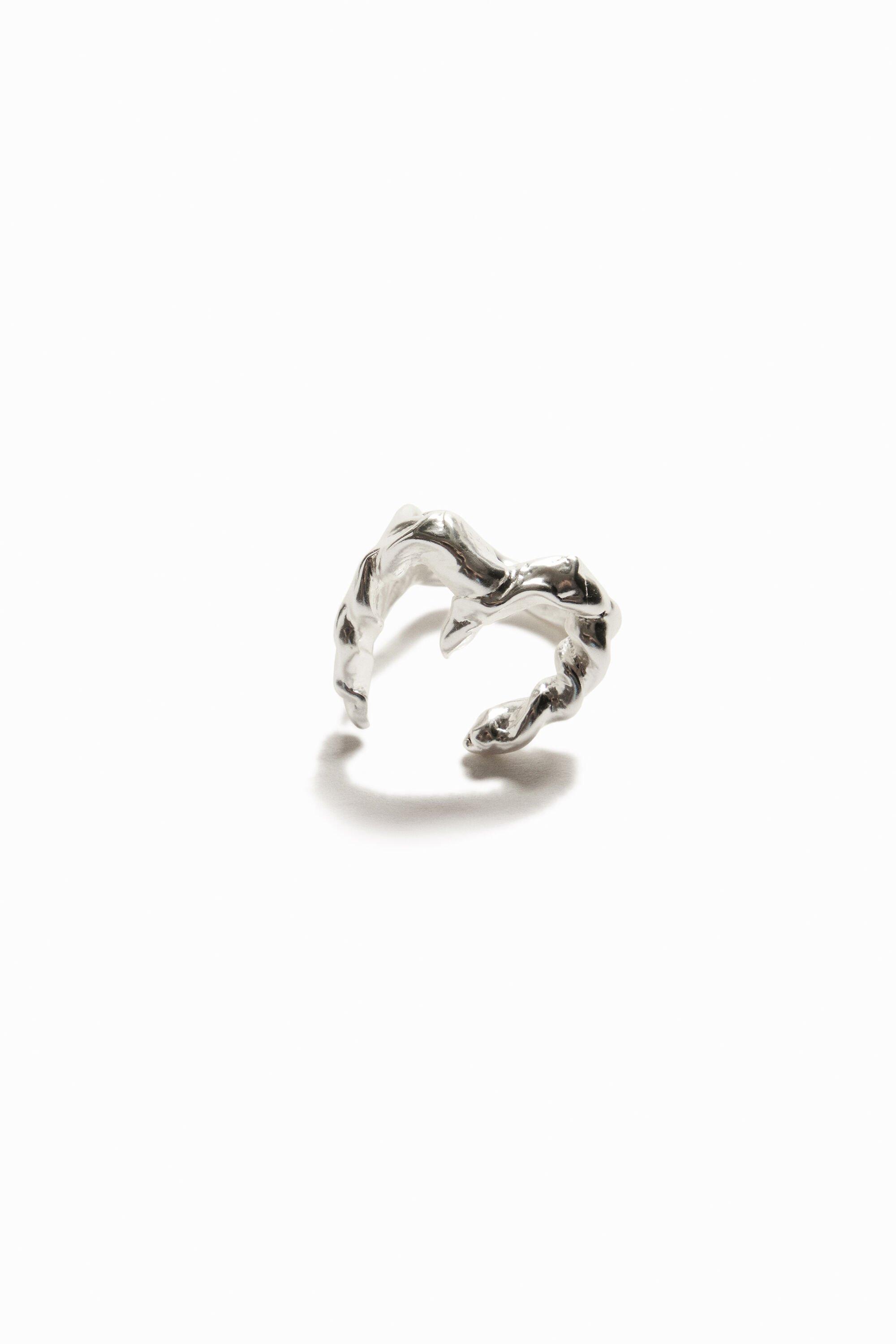 Zalio silver plated letter M ring by DESIGUAL