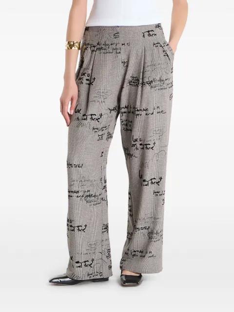 check-print pleated trousers by DESIGUAL