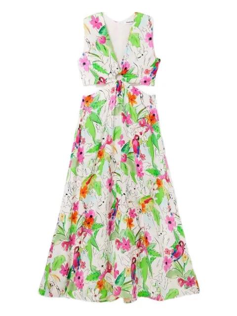 cut-out floral-print maxi dress by DESIGUAL