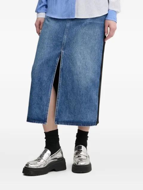 denim-paneled midi skirt by DESIGUAL
