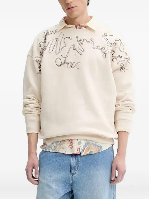 embroidered crew-neck sweatshirt by DESIGUAL