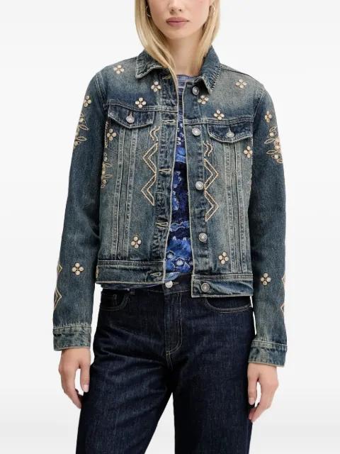 embroidered denim jacket by DESIGUAL