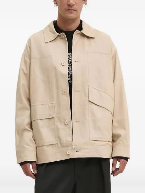 embroidered-details buttoned shirt jacket by DESIGUAL