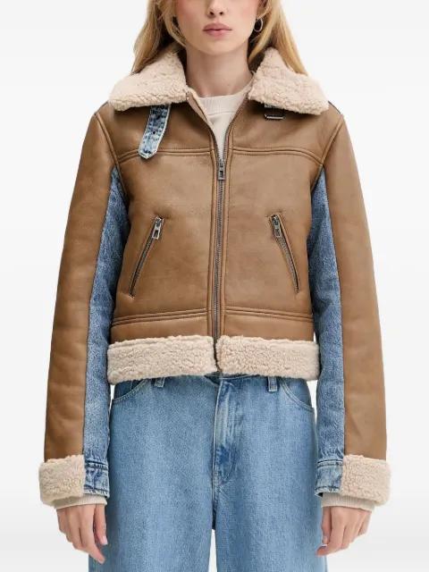 faux-shearling-trim jacket by DESIGUAL