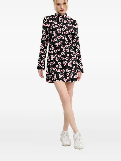 floral-print collared shirt mini dress by DESIGUAL
