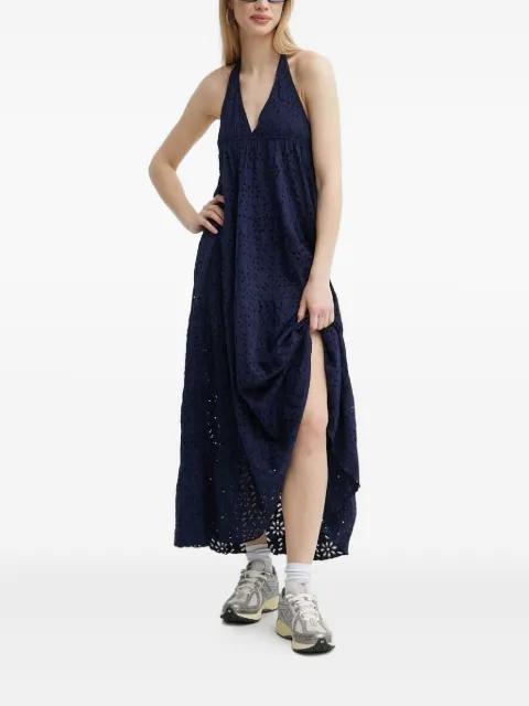 halterneck side-slit maxi dress by DESIGUAL