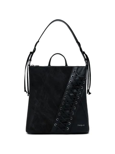 lace-up panel backpack by DESIGUAL