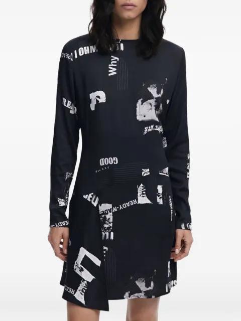 newspaper-print mini dress by DESIGUAL