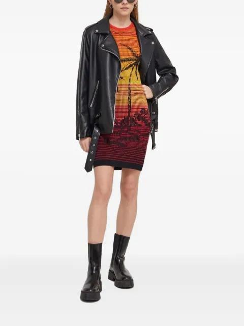 palm-tree ombré mini dress by DESIGUAL