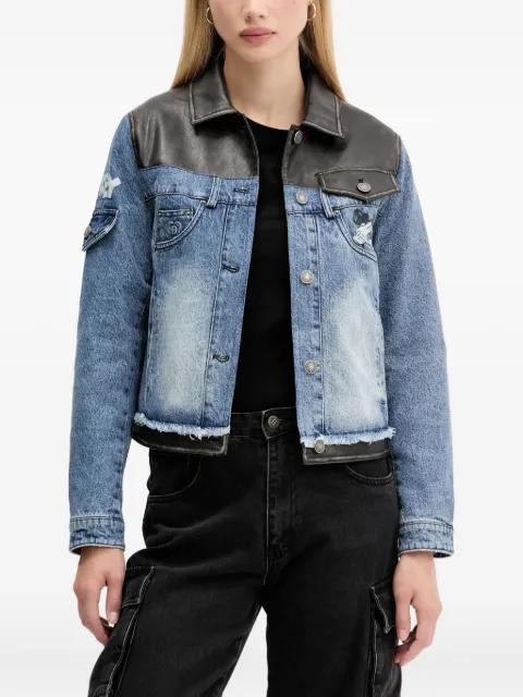 panel frayed jacket by DESIGUAL