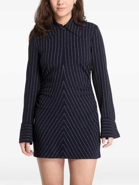 pinstripe gathered dress by DESIGUAL