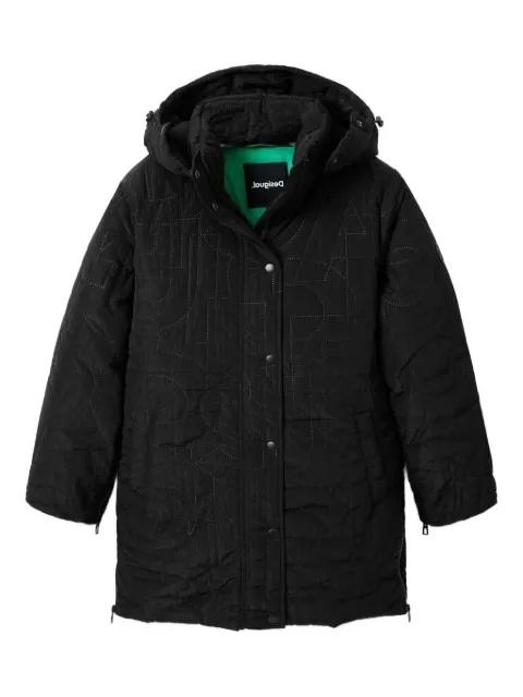 quilted-logo padded coat by DESIGUAL