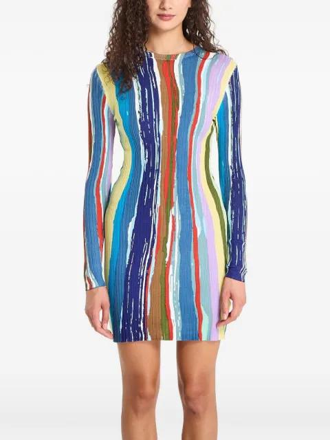 ribbed-knit striped mini dress by DESIGUAL