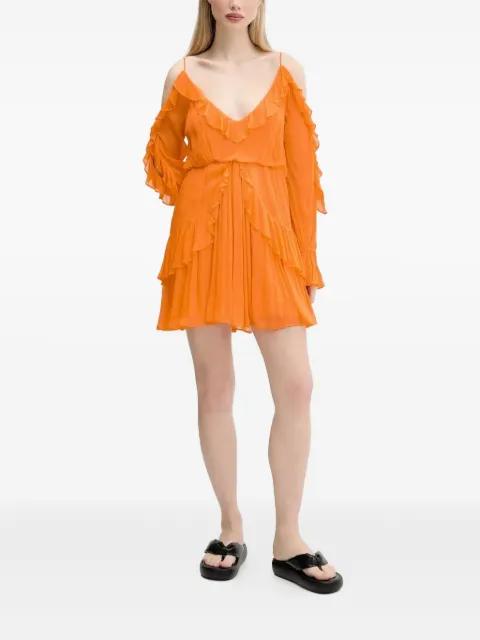ruffled cold-shoulder mini dress by DESIGUAL