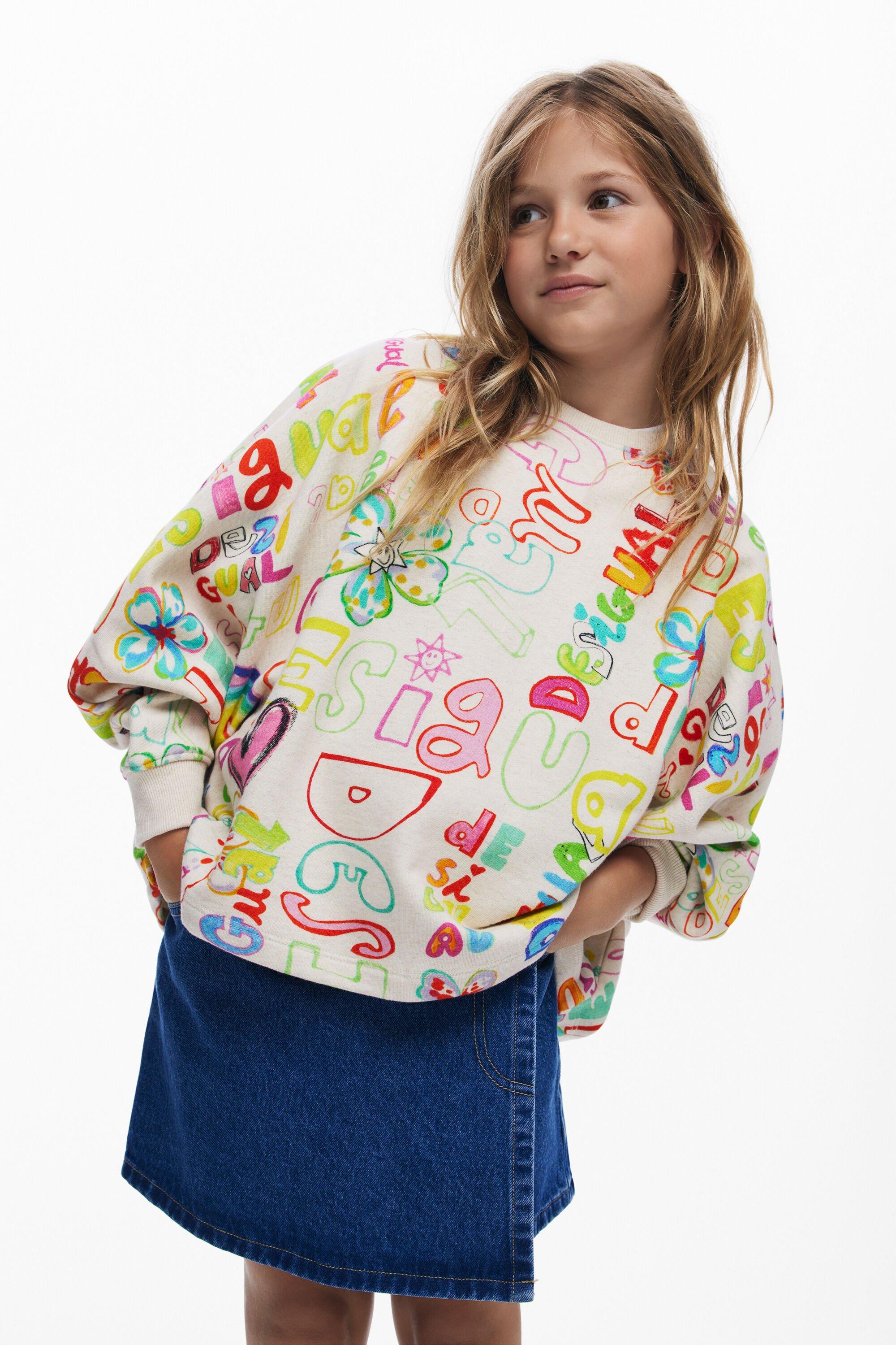 sleeve sweatshirt with lettering by DESIGUAL