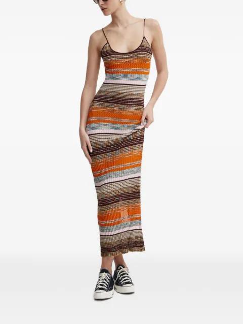 striped open-back dress by DESIGUAL