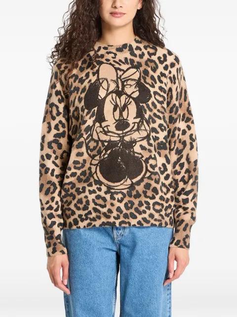 x Disney Minnie Mouse leopard-print  sweater by DESIGUAL
