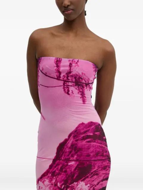x  Mr. Christian Lacroix strapless midi dress by DESIGUAL