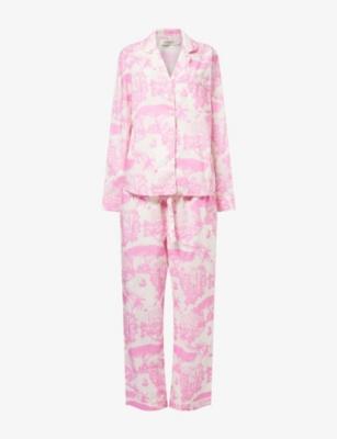Printed Long-Sleeve Cotton Pyjama Set by DESMOND&DEMPSEY