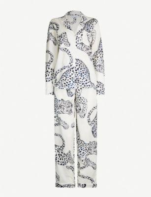 Printed Regular-Fit Cotton-Poplin Pyjama Set by DESMOND&DEMPSEY