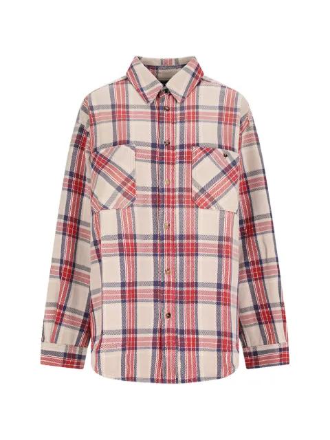 check-pattern button-up shirt by DESTIN