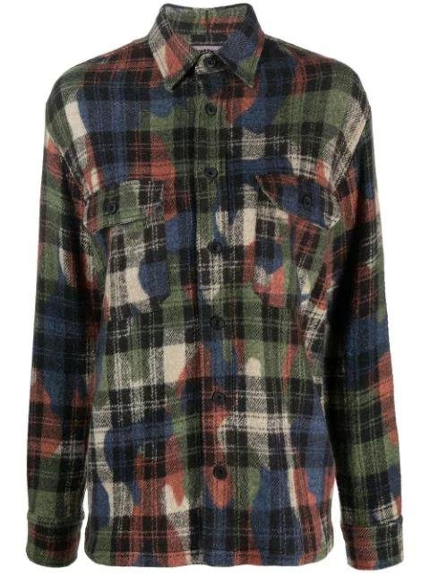 check-pattern long-sleeve shirt by DESTIN
