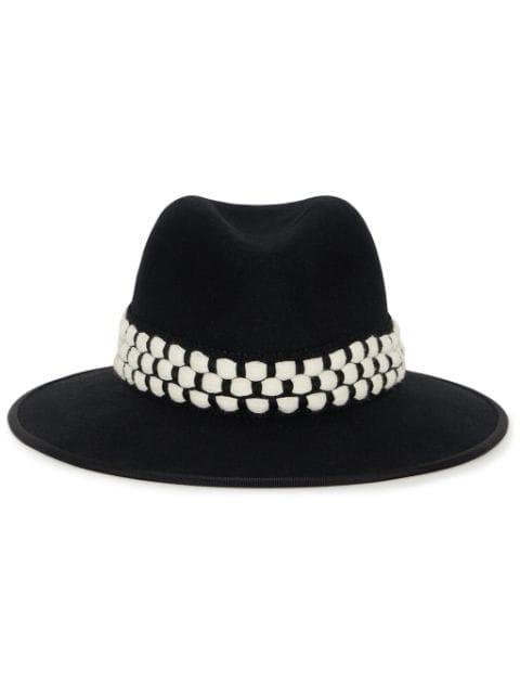 Christopher ribbon-band fedora by D'ESTREE