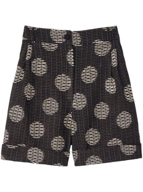 Daniel polka-dot jacquard shorts by D'ESTREE