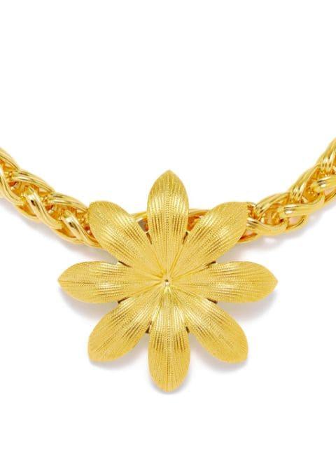 Elizabeth floral-detail necklace by D'ESTREE