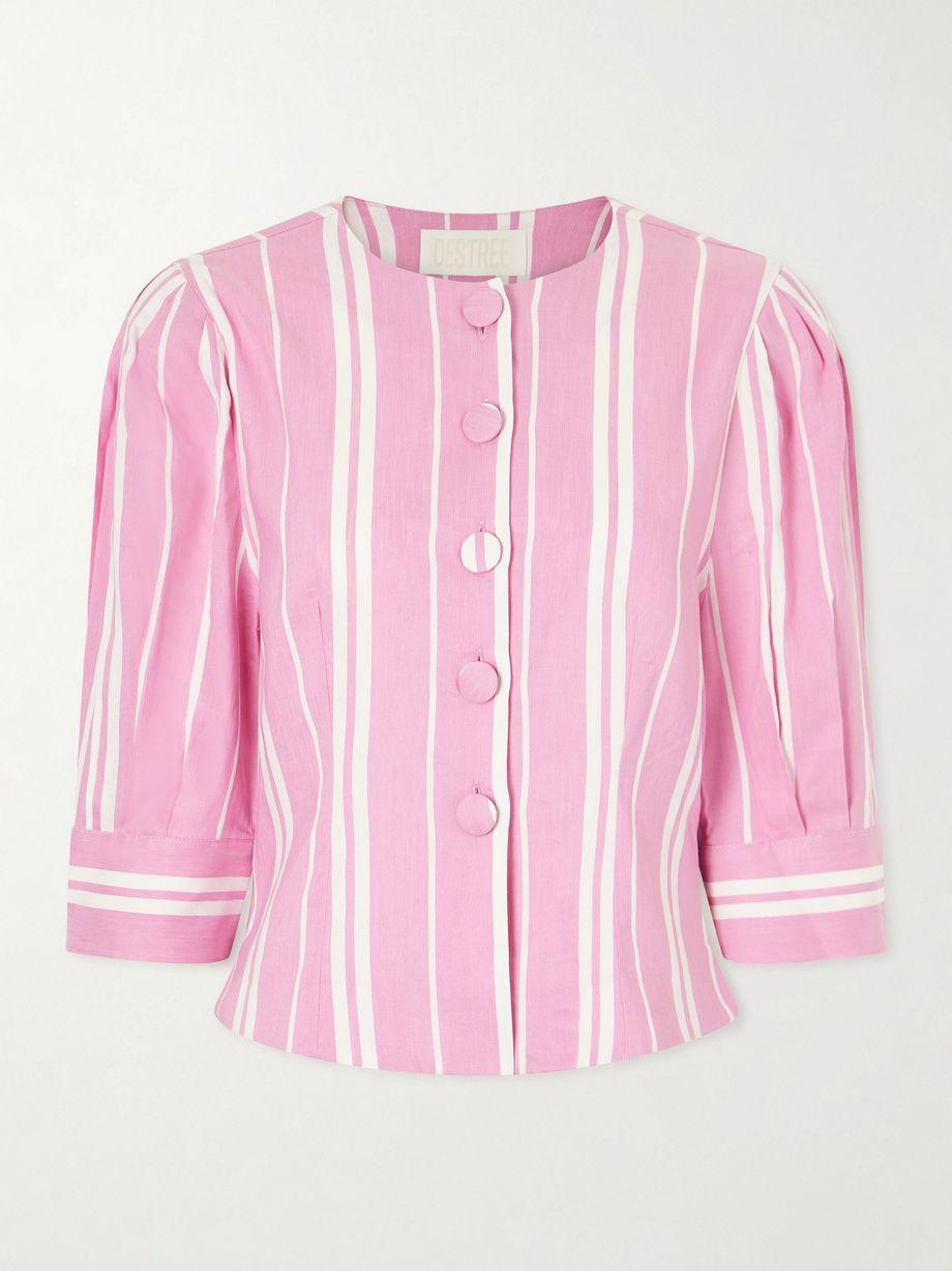 Jasper striped cotton, TENCEL™ and linen-blend by D'ESTREE