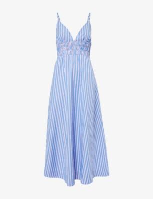 Lorena Striped Cotton-Poplin Midi Dress by D'ESTREE Lorena Striped Cotton-Poplin Midi Dress by D'ESTREE