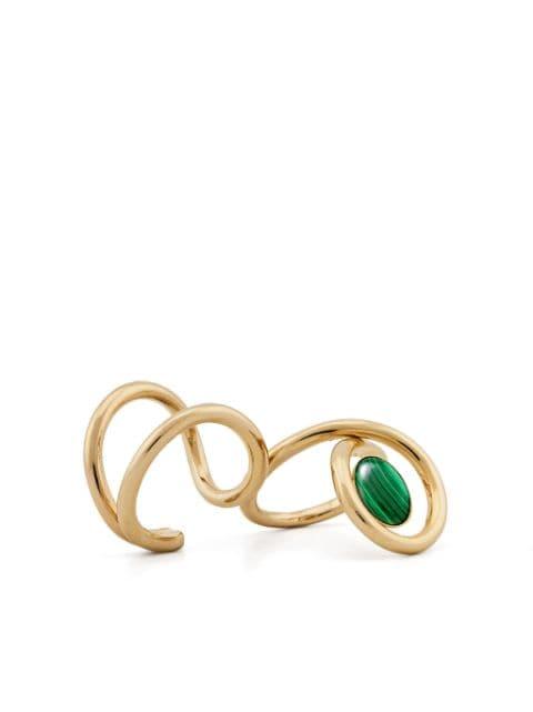 Louise Double inset-gemstone ring by D'ESTREE