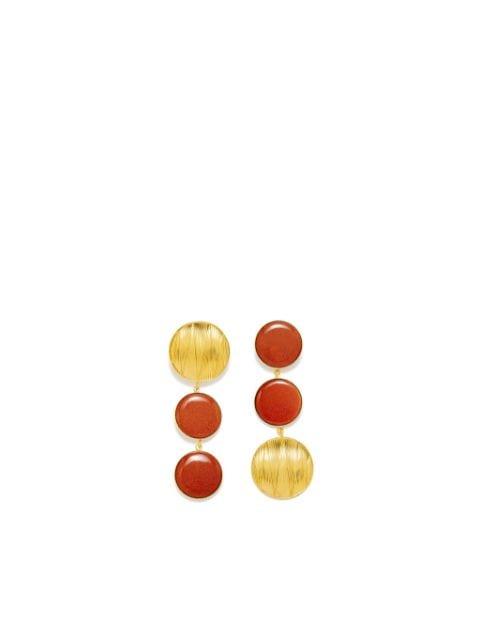 Sonia double-stone earrings by D'ESTREE
